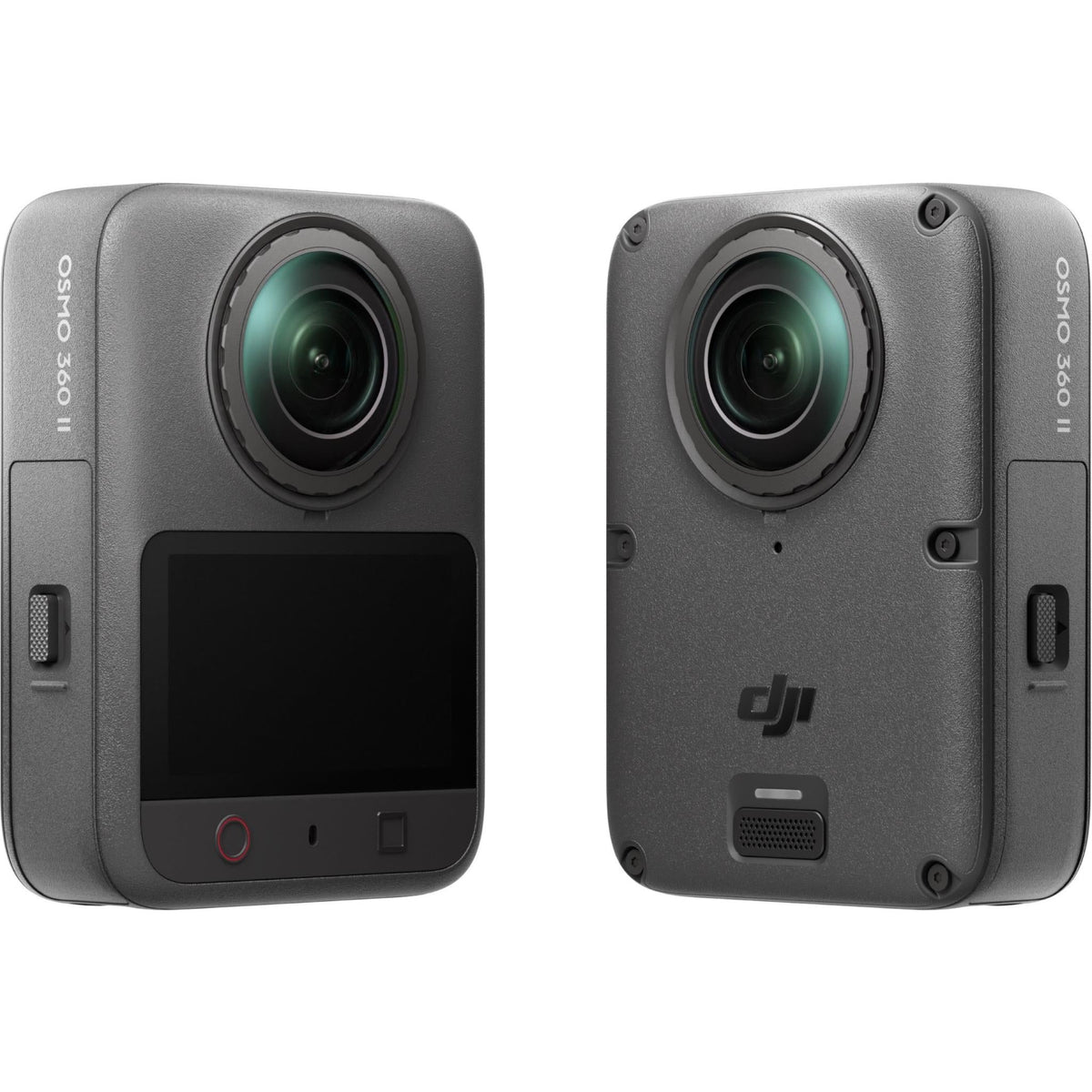DJI Osmo 360 II front and back views side by side