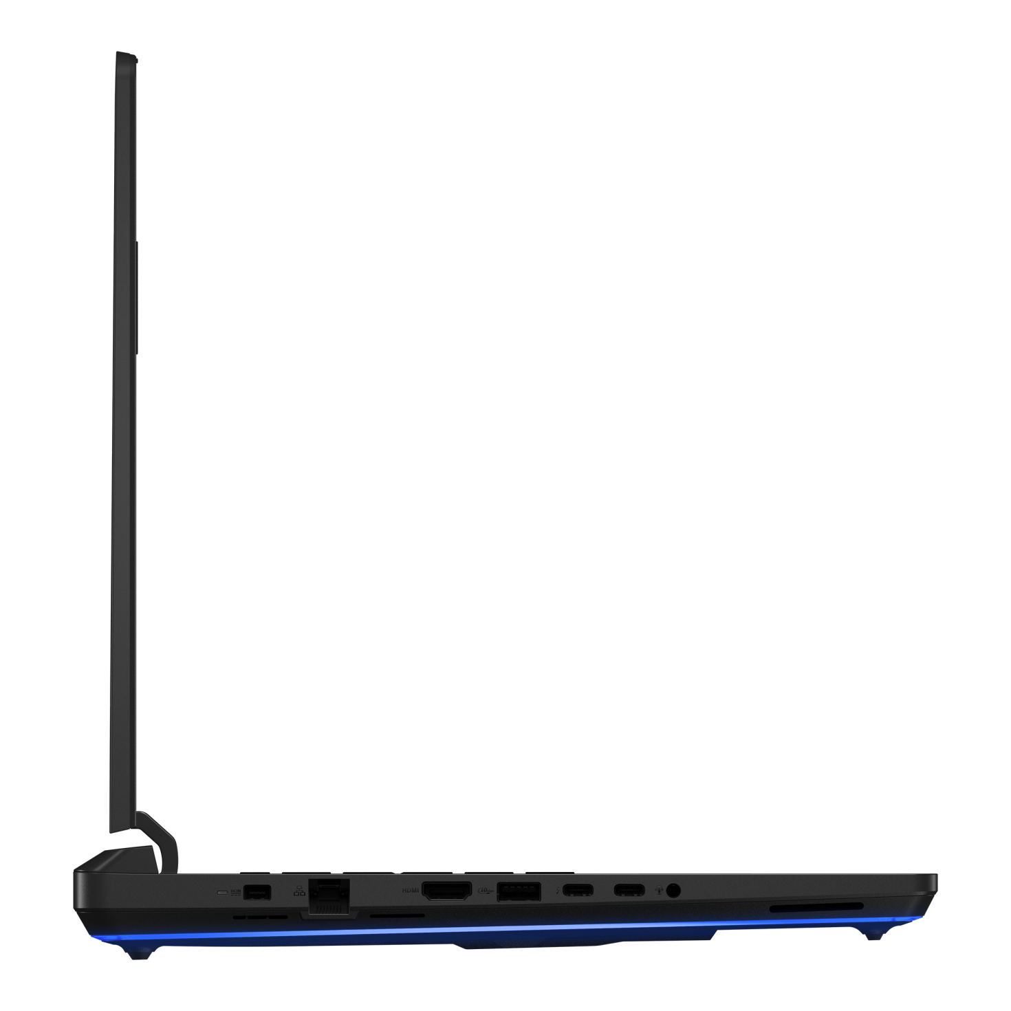 ASUS ROG Strix SCAR 16 side profile showing the port layout