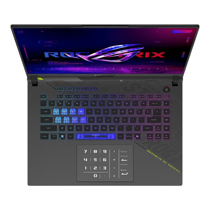 ASUS ROG Strix G16 (2025) G614PR-RV132W Gaming Laptop - AMD Ryzen 9 8940HX, 16GB DDR5, 1TB SSD, NVIDIA RTX 5070 Ti 12GB, 16-inch WUXGA 165Hz, Win11 -  ROG Backpack