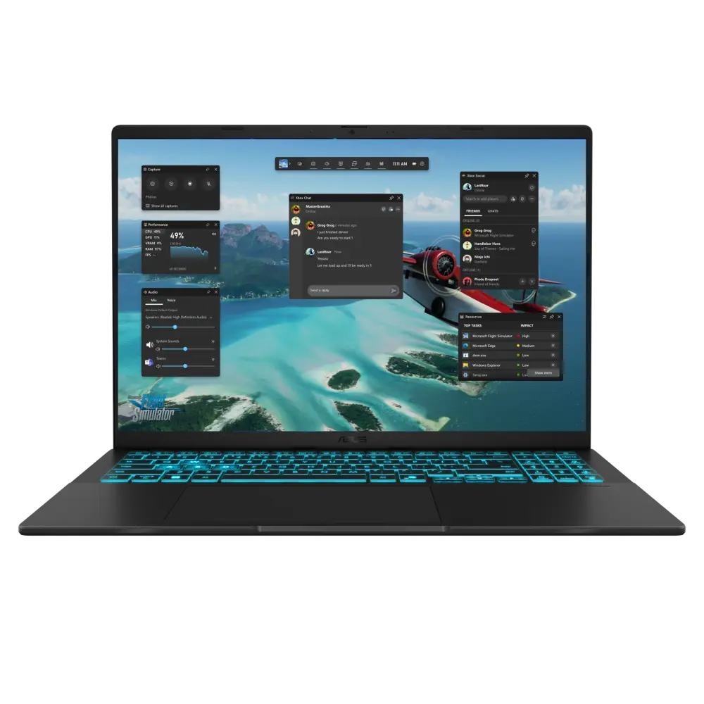 ASUS V16 V3607VM-PL027W Gaming Laptop - Intel Core 7 240H, 32GB DDR5, 1TB SSD, NVIDIA RTX 5060 8GB, 16-inch 2.5K 144Hz, Win11