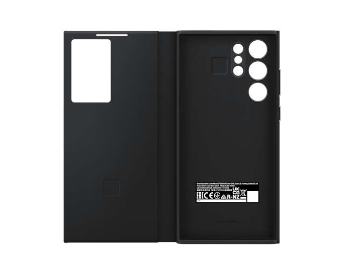 Samsung Galaxy S22 Ultra Smart Clear View Cover-Color: Black---Ennap.com