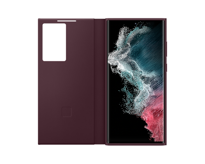 Samsung Galaxy S22 Ultra Smart Clear View Cover-Color: Black---Ennap.com