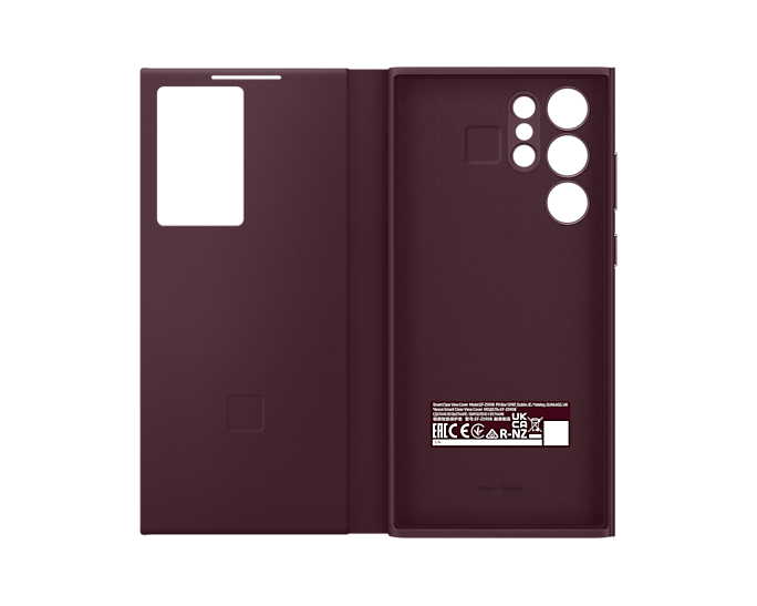 Samsung Galaxy S22 Ultra Smart Clear View Cover-Color: Black---Ennap.com