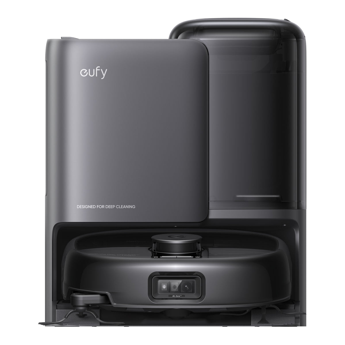 eufy Robot Vacuum Omni E25 docked in its Omni station