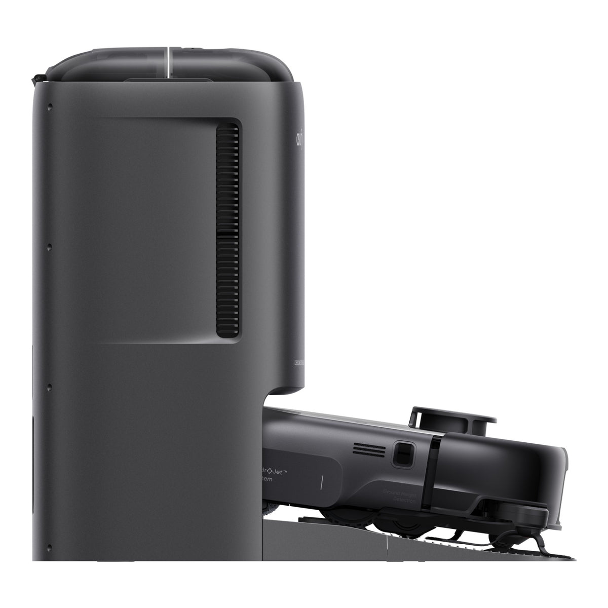 eufy Robot Vacuum Omni E25 and station, other side view