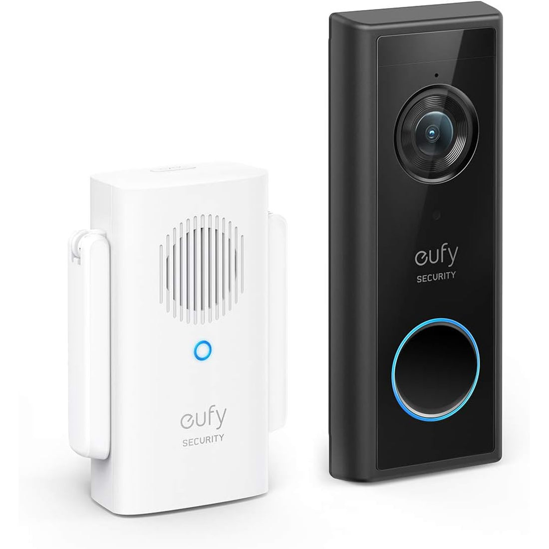 eufy Video Doorbell C210 and Wi-Fi chime side view
