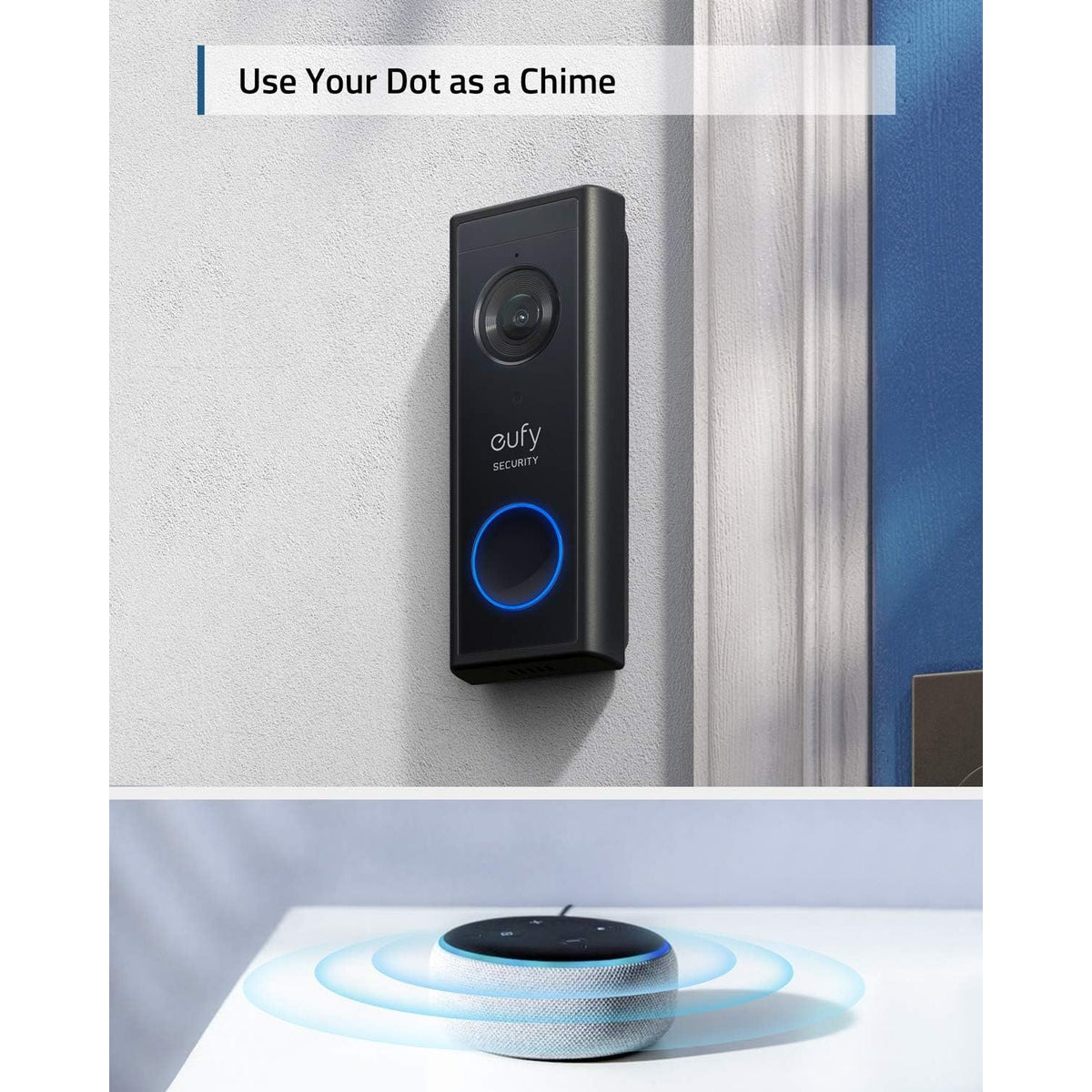 eufy Video Doorbell C210 with an Amazon Echo as a chime