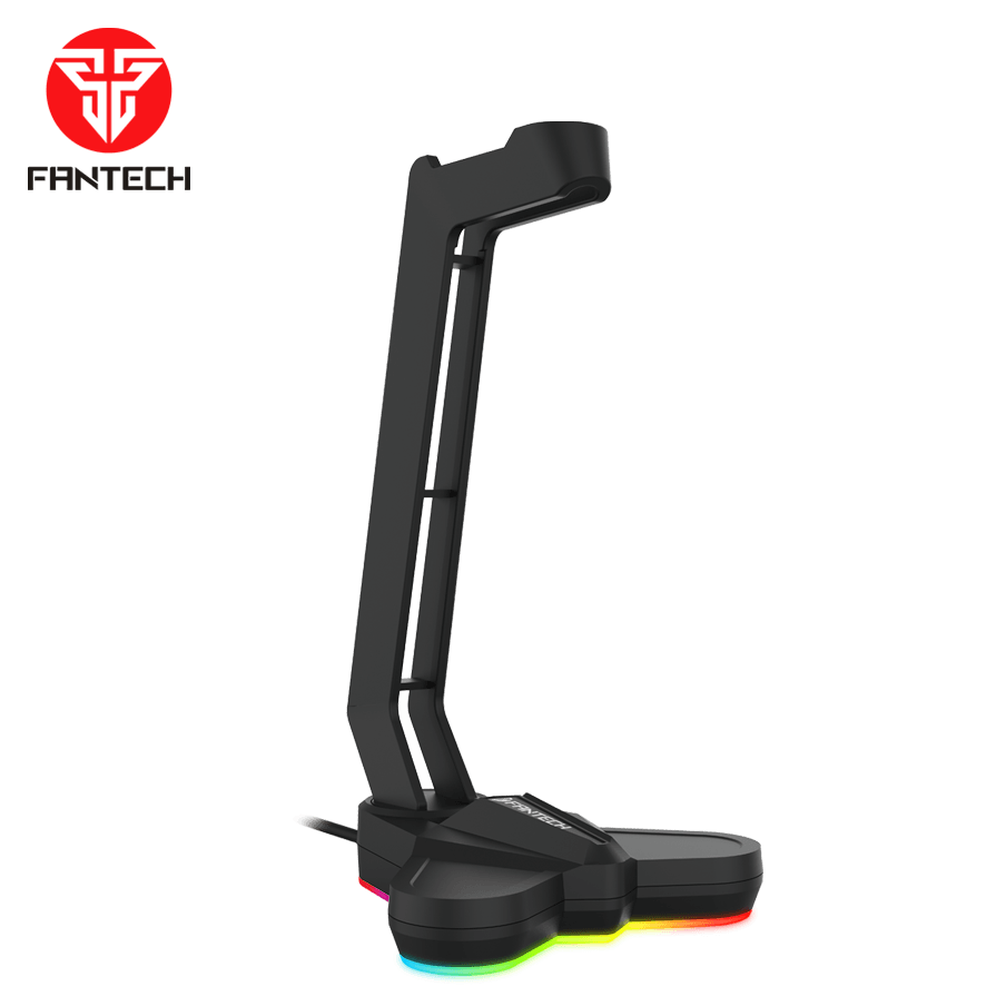 Fantech AC3001S RGB headphone stand in Black with RGB light around the base