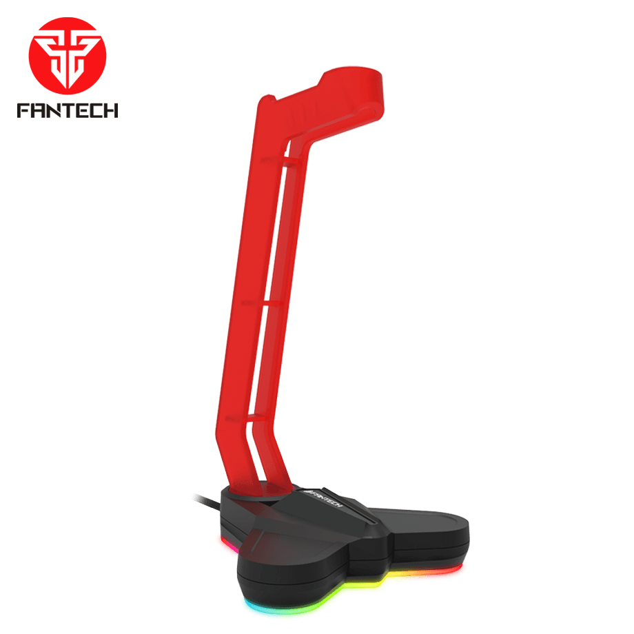 Fantech AC3001S RGB headphone stand in Red with a black lit base