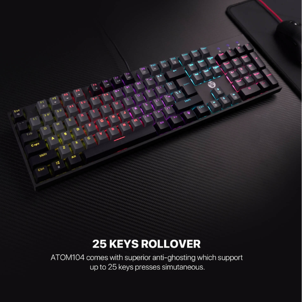 RGB lighting on the Fantech ATOM104 MK886V2 Sumi keyboard