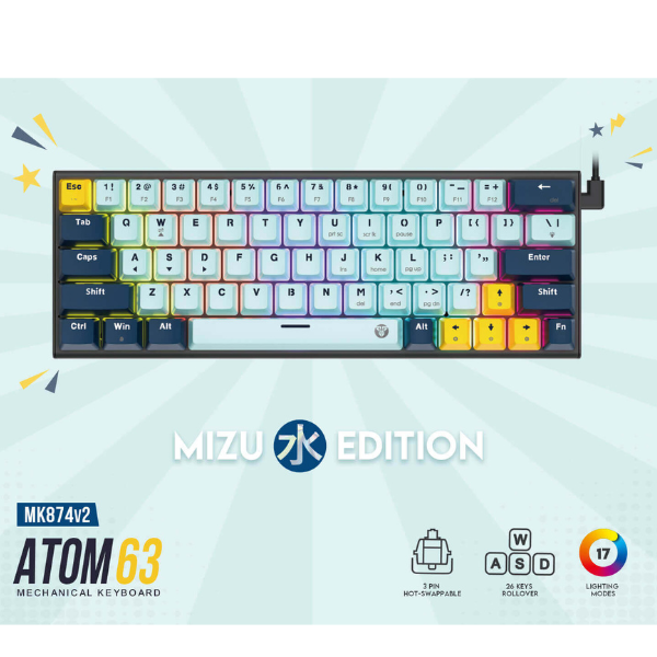 كيبورد فانتك ATOM63 MK874V2 إصدار Mizu