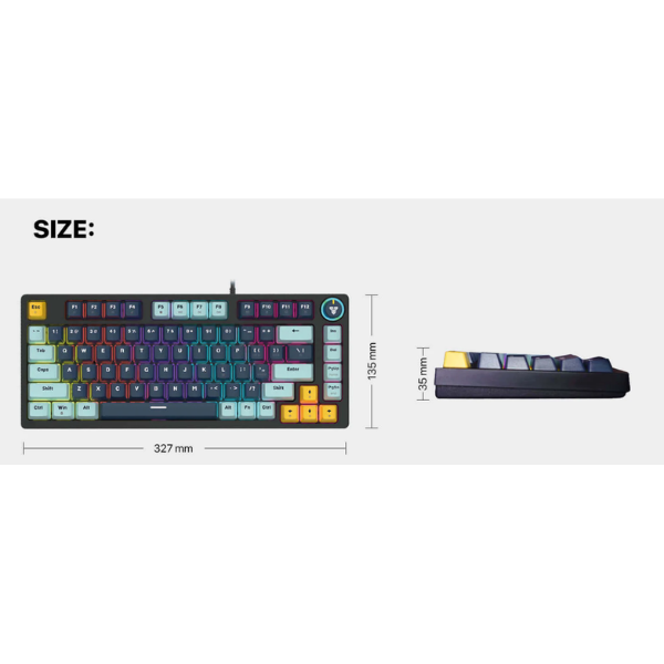 مقاس كيبورد فانتك ATOM81 MK875V2 Mizu