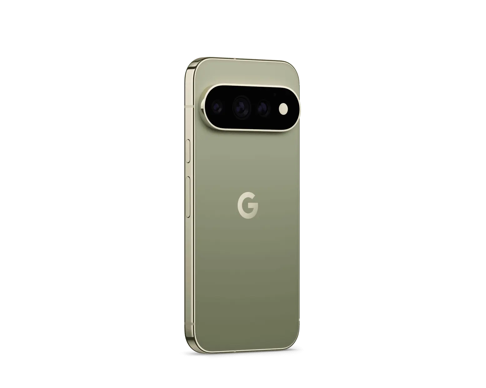 Google Pixel 11 Pro 5G in Olive, side profile