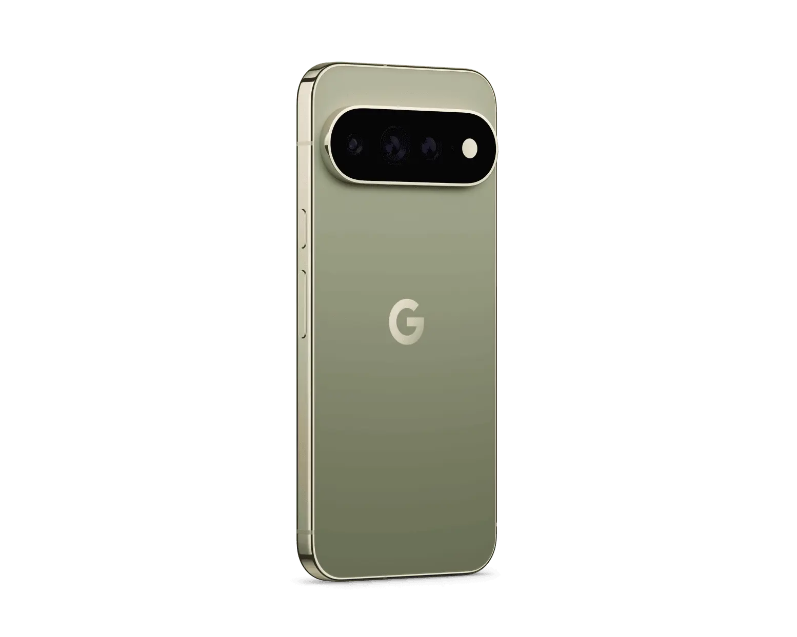 Google Pixel 11 Pro XL 5G in Olive, side profile