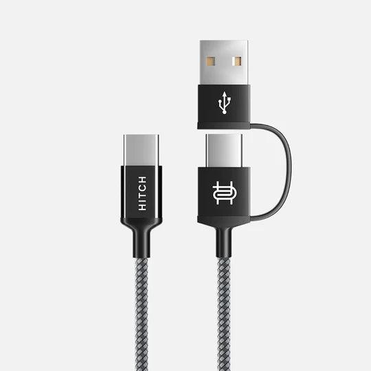 HITCH 2×1 USB-C USB-A Cable 60W PD - HITCH 2×1 USB-C USB-A Cable 60W PD - undefined Ennap.com