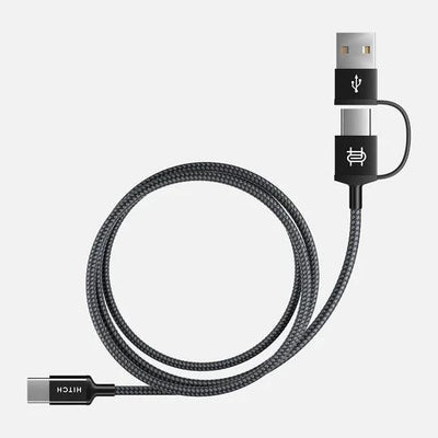 HITCH 2×1 USB-C USB-A Cable 60W PD - HITCH 2×1 USB-C USB-A Cable 60W PD - undefined Ennap.com