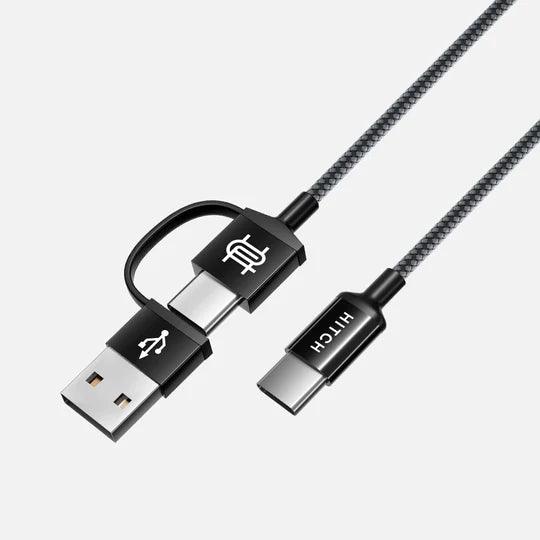 HITCH 2×1 USB-C USB-A Cable 60W PD----Ennap.com