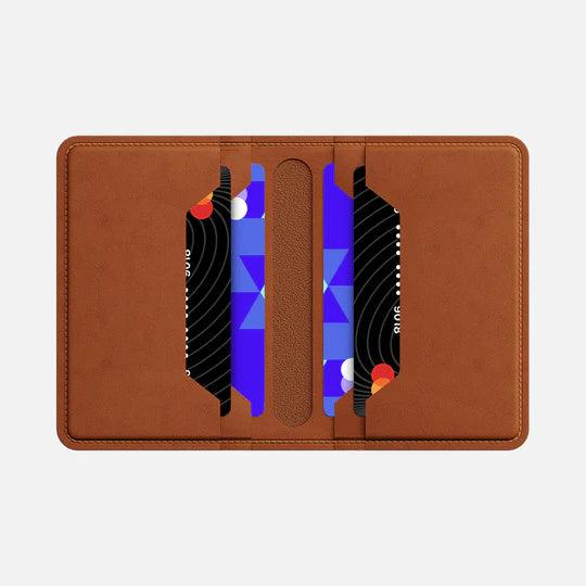 HITCH Bifold Card Wallet Natural Genuine Leather-Color: Black---Ennap.com