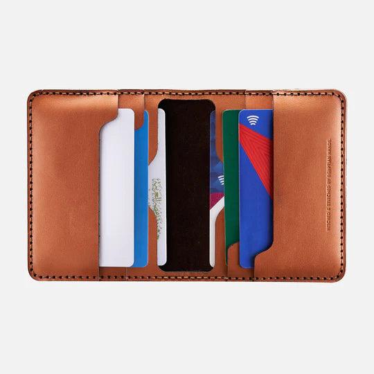 HITCH Bifold Card Wallet (Upgraded) - HandMade Natural Genuine Leather-Color: Black---Ennap.com