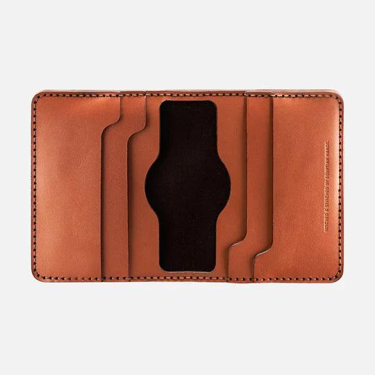 HITCH Bifold Card Wallet (Upgraded) - HandMade Natural Genuine Leather-Color: Black---Ennap.com
