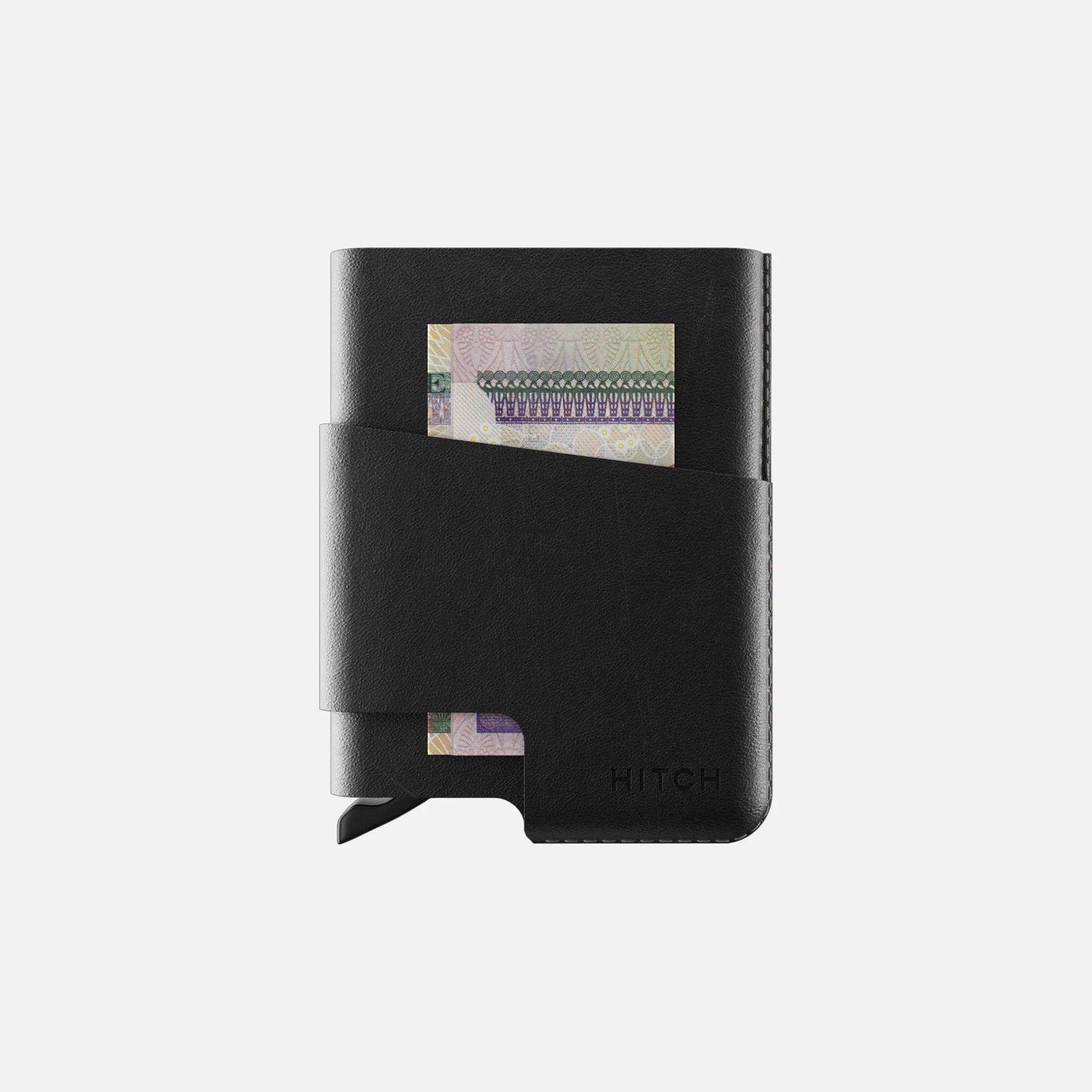 HITCH CUT-OUT Cardholder - RFID Block Featured - Handmade Natural Genuine Leather - HITCH CUT-OUT Cardholder - RFID Block Featured - Handmade Natural Genuine Leather - Black Ennap.com