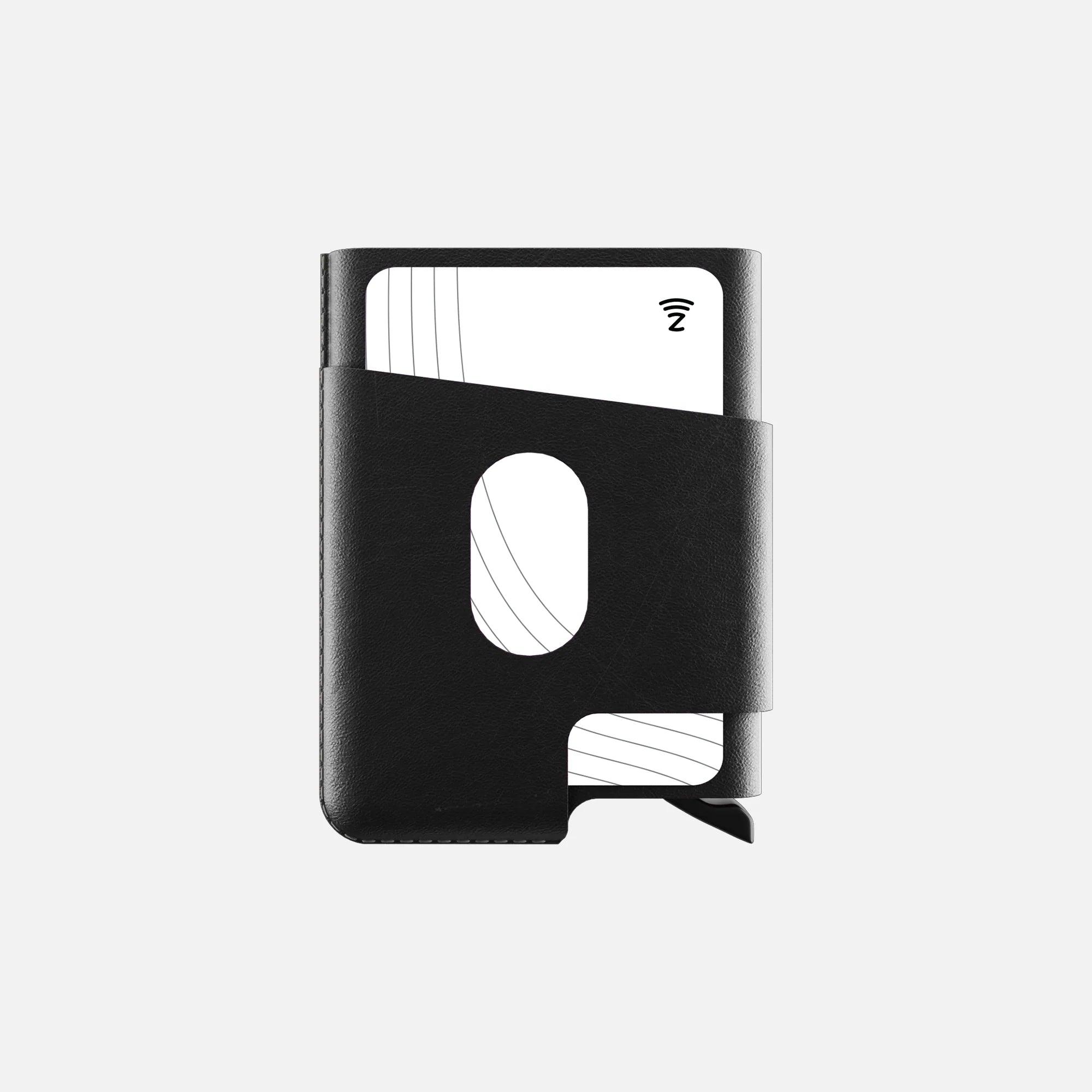 HITCH CUT-OUT Cardholder - RFID Block Featured - Handmade Natural Genuine Leather - HITCH CUT-OUT Cardholder - RFID Block Featured - Handmade Natural Genuine Leather - Black Ennap.com