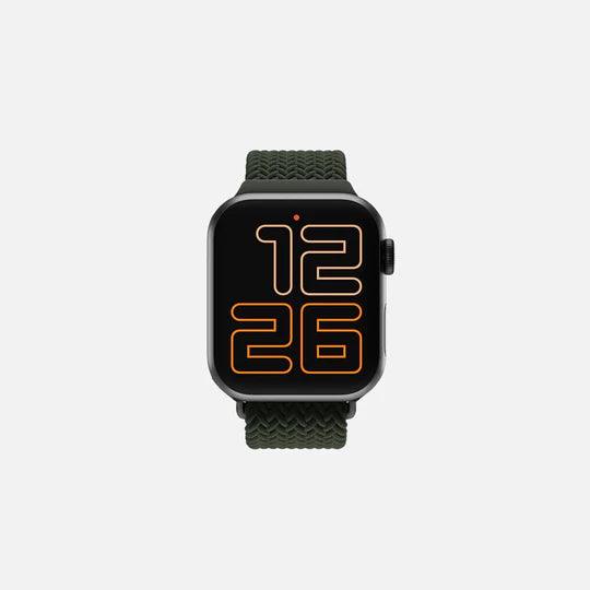 HITCH Flexible Braided Solo Loop Strap For Apple Watch - HITCH Flexible Braided Solo Loop Strap For Apple Watch - Olive / 42-44mm Ennap.com