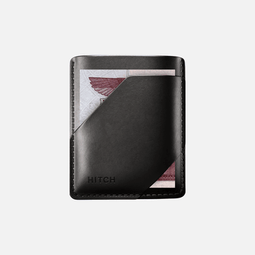 HITCH Simple Cardholder Natural Genuine Leather - HITCH Simple Cardholder Natural Genuine Leather - Black Ennap.com
