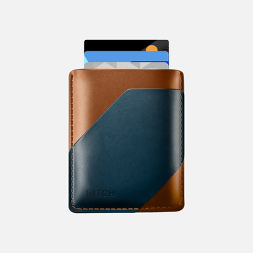 HITCH Simple Cardholder Natural Genuine Leather - HITCH Simple Cardholder Natural Genuine Leather - Havan/Navy Ennap.com