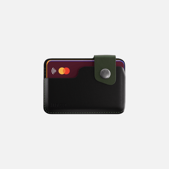 HITCH Snap Card holder - HITCH Snap Card holder - Black/Green Ennap.com
