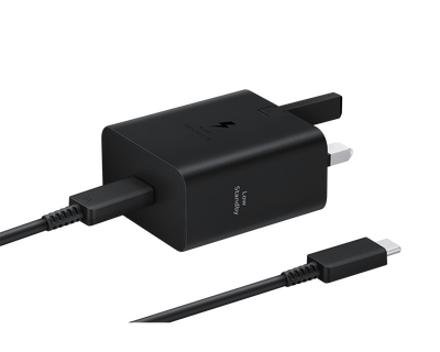 Samsung PD 45W Super Fast Charger With USB Type-C Cable - Samsung PD 45W Super Fast Charger With USB Type-C Cable - Black / UK Ennap.com