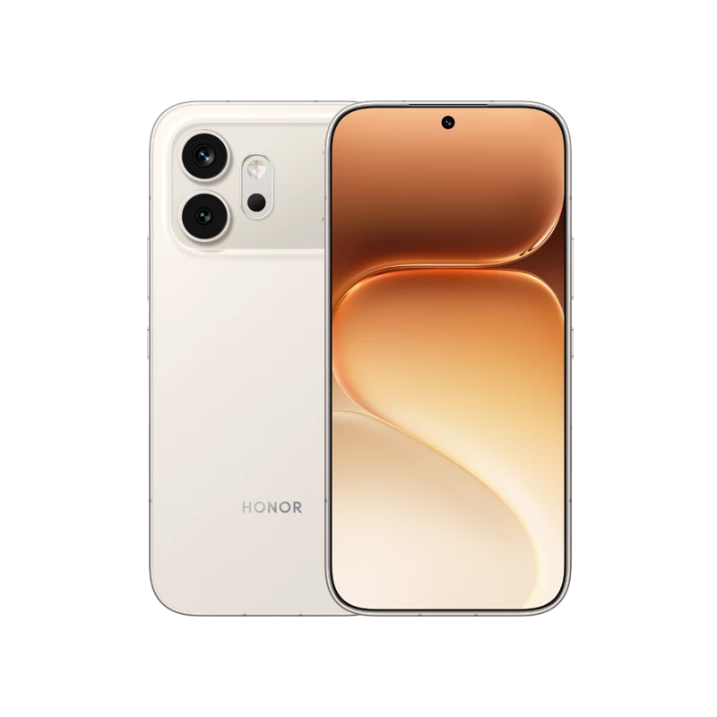 HONOR 600 in Golden White showing the front display and the back panel with the 200MP camera module