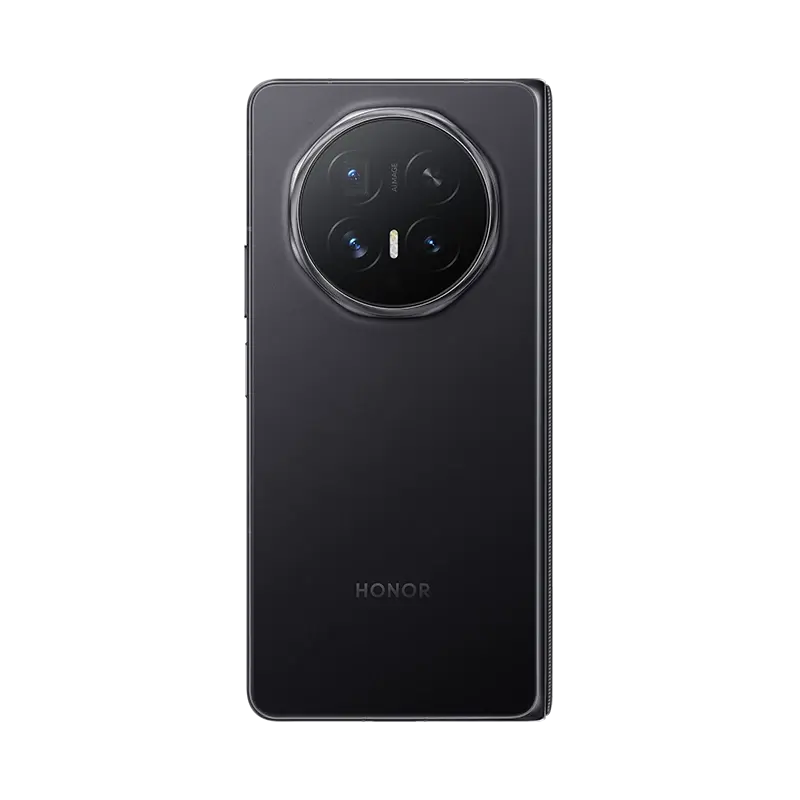 Black HONOR Magic V6 back view with the camera module