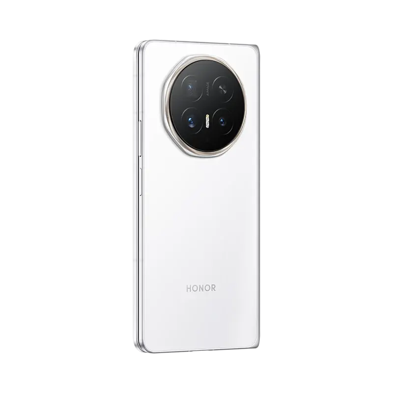 White HONOR Magic V6 back view at an angle