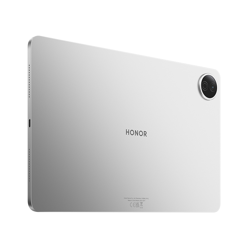 HONOR Pad 20 Paperlike Edition in Gray at an angle showing the metal back