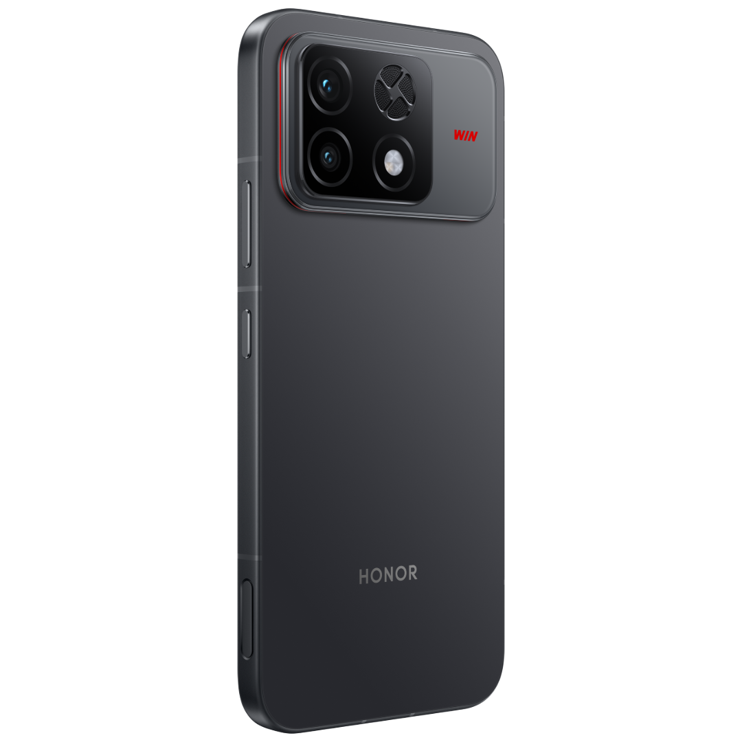 HONOR WIN 2 in Black back at an angle showing the frame