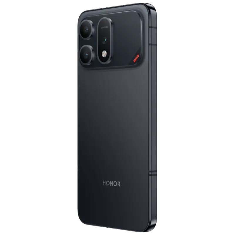 HONOR Win Turbo 5G Gaming Phone in Black, angled back view