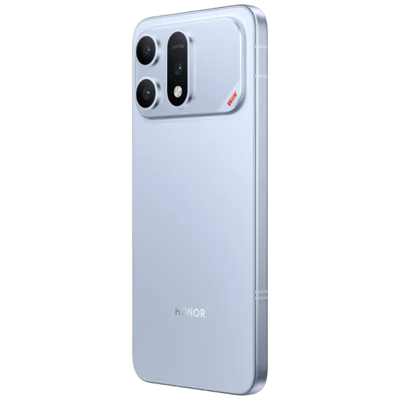 HONOR Win Turbo 5G Gaming Phone in Blue, angled back view