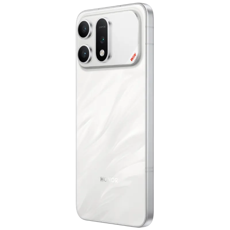 HONOR Win Turbo 5G Gaming Phone in White, back view