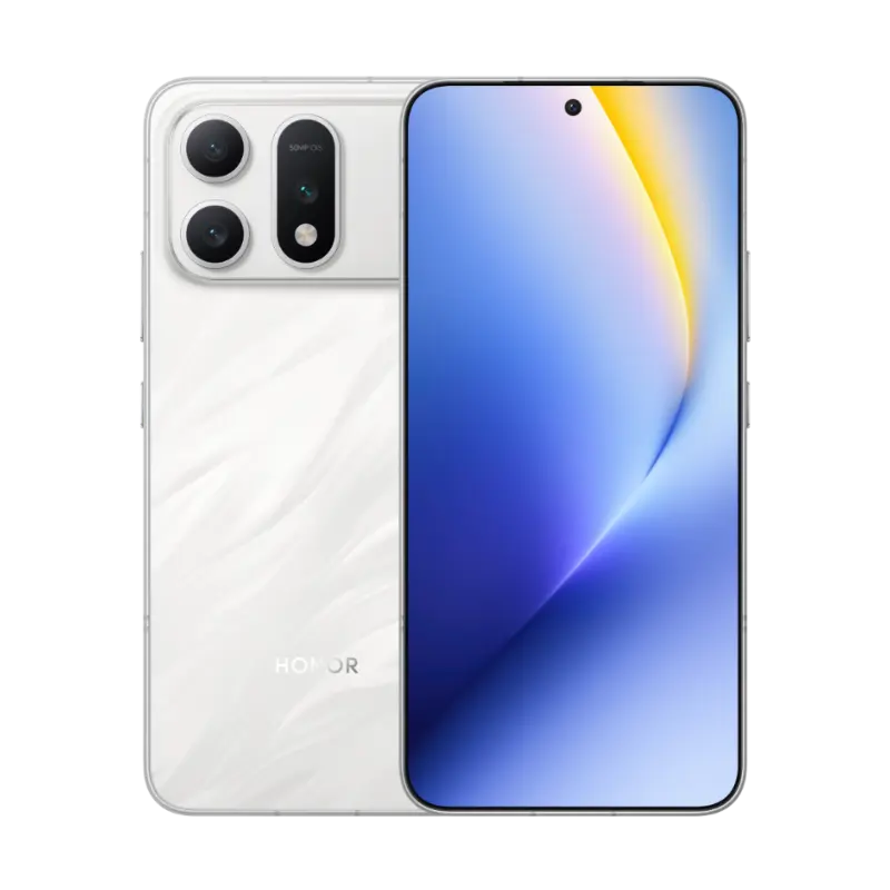 HONOR Win Turbo 5G in White, front and back