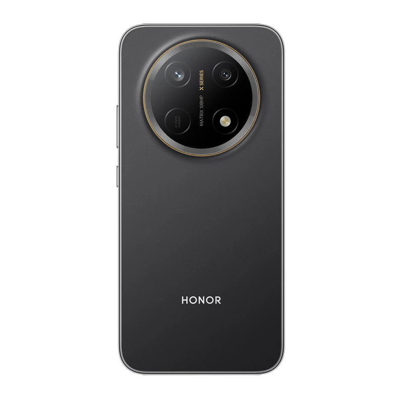 هاتف هونر X9e Pro بلون Midnight Black من الخلف تظهر وحدة الكاميرا الدائرية مع الكاميرا الرئيسية 108 ميجابكسل