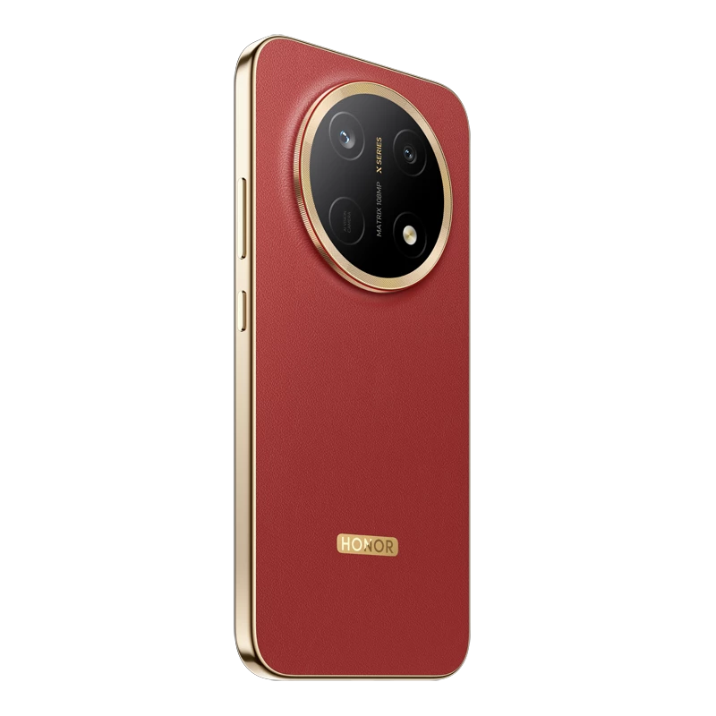 هاتف هونر X9e Pro بلون Reddish Brown من الخلف بزاوية تظهر وحدة الكاميرا والإطار