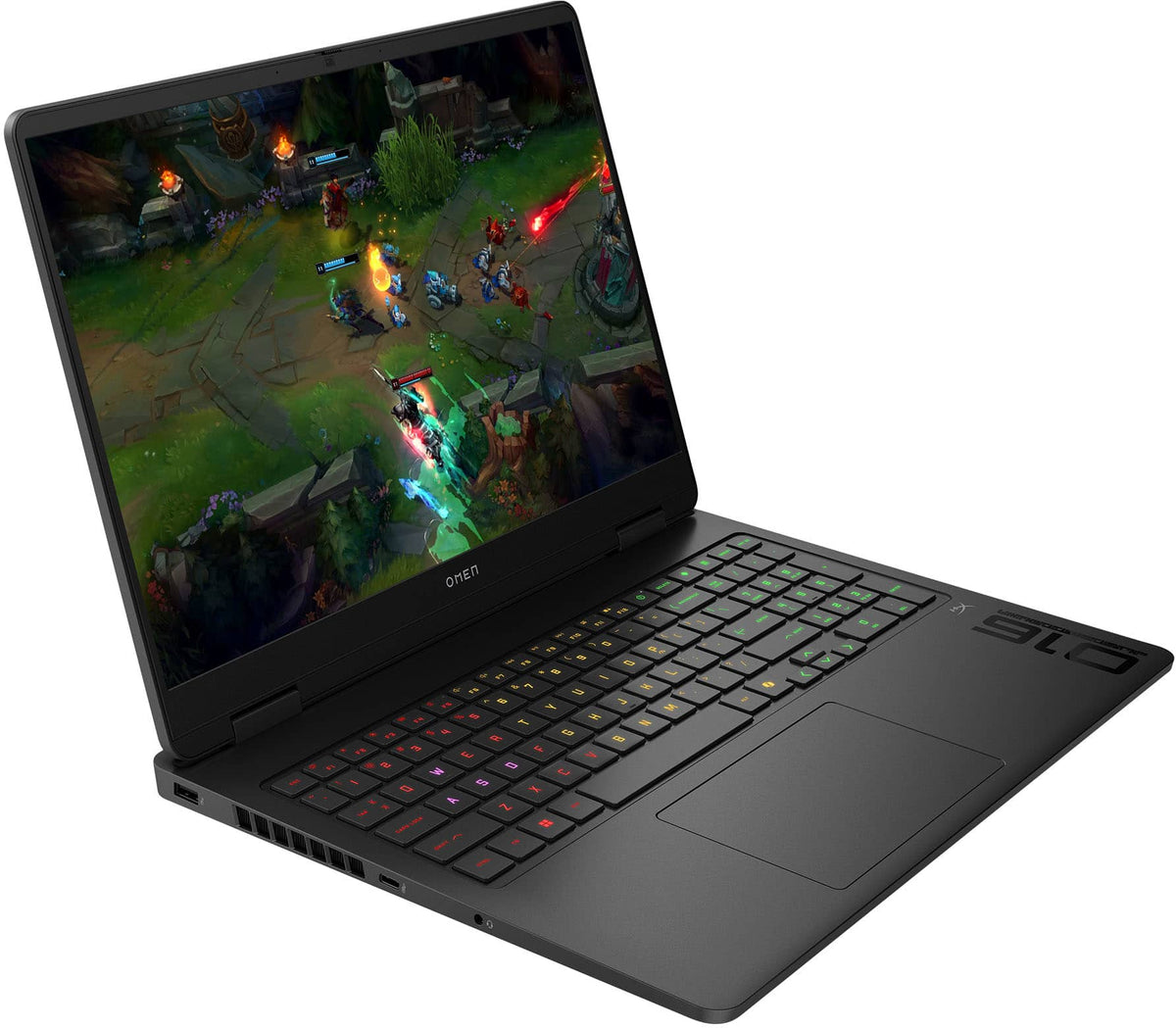 HP OMEN 16-am0073dx gaming laptop front view angled from the right