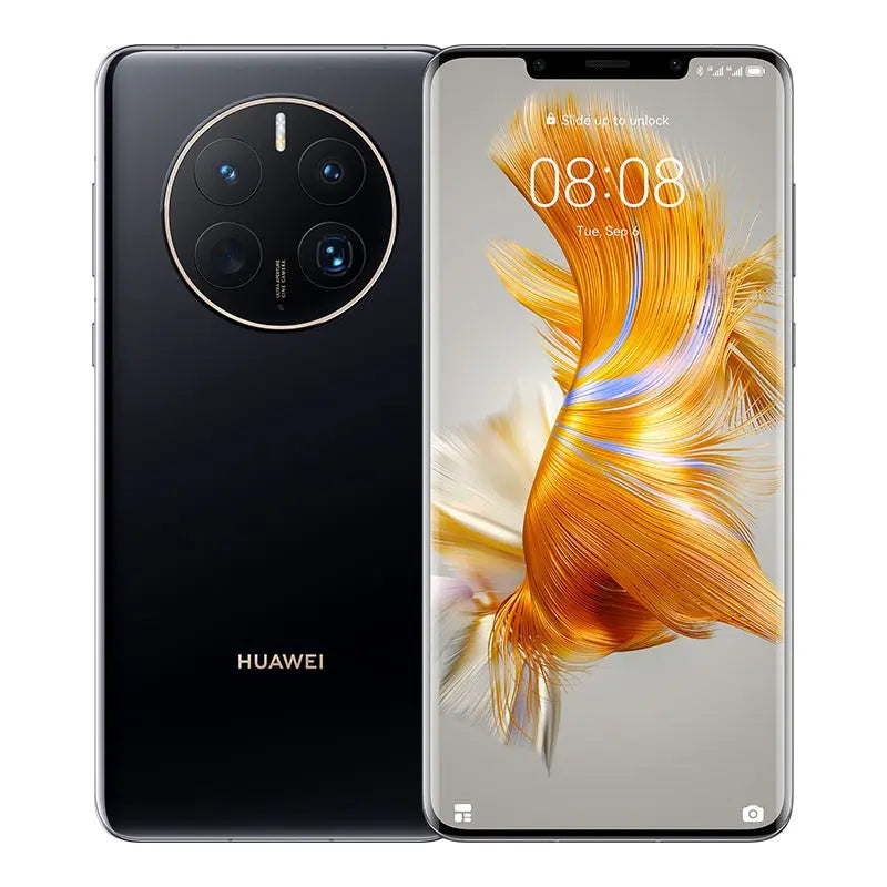 HUAWEI Mate 50 Pro in Black, front and back