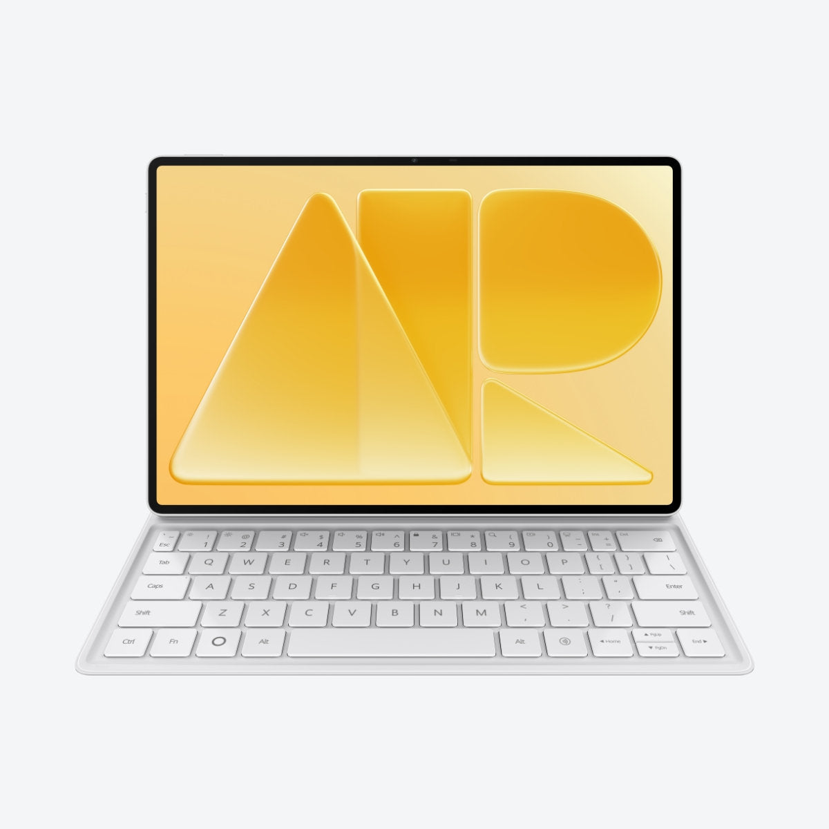 HUAWEI Smart Magnetic Keyboard for MatePad Air in Gray with a HUAWEI MatePad Air attached, front view