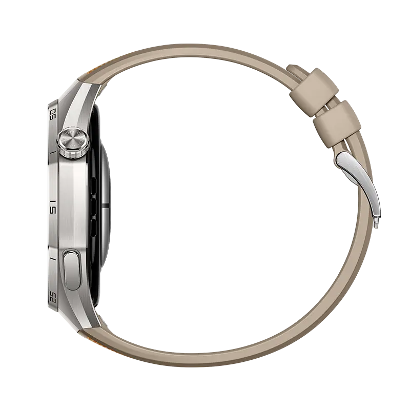 HUAWEI WATCH GT 6 Pro Brown with brown composite woven strap, side view