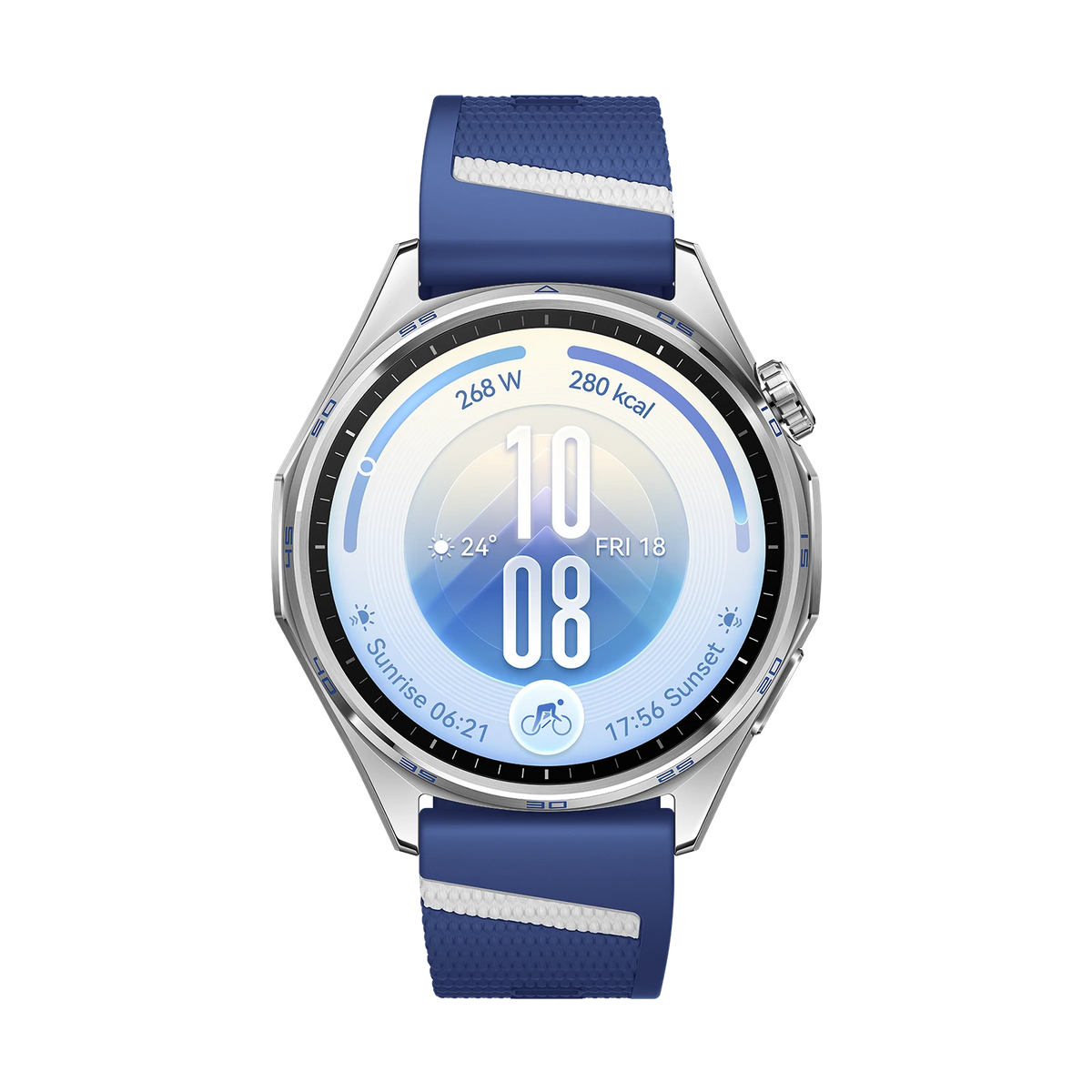 HUAWEI WATCH GT 7 46mm in Blue, back with the sensor array