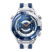 HUAWEI WATCH Ultimate 2 Blue with the blue and white fluoroelastomer strap, front view