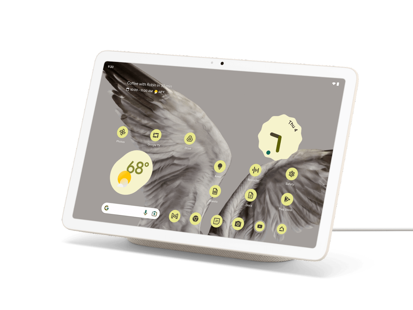 Google Pixel Tablet With Charging Speaker Dock-Color: Hazel-Storage Capacity: 128GB--Ennap.com