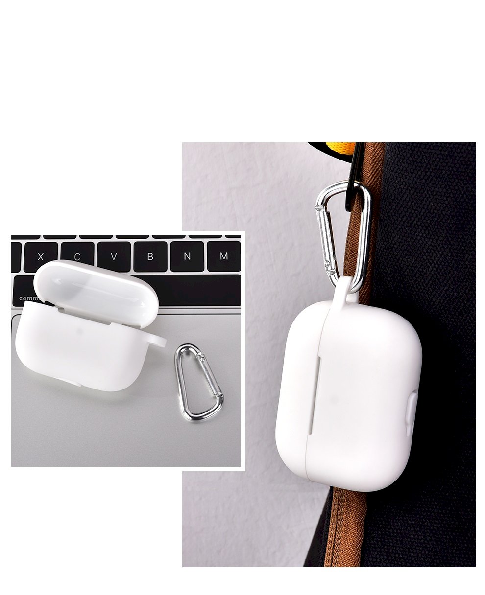 COTEetCI Protective Case For Apple AirPods Pro & AirPods Pro 2  integrated Silicon Case With Hook